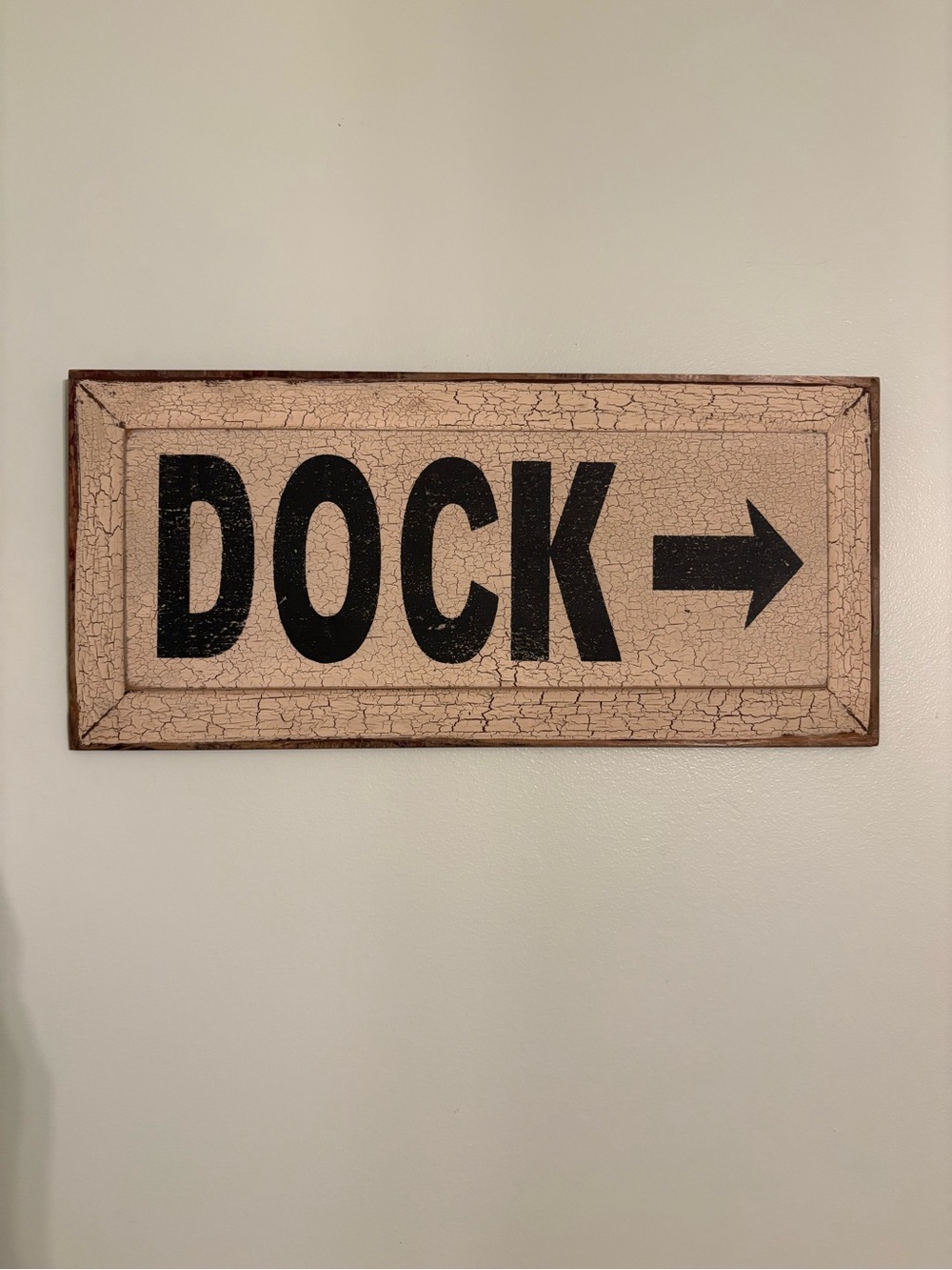 Saltbox Primitives Wood Dock Arrow Sign Rustic Distressed Beach Cabin Lake Decor